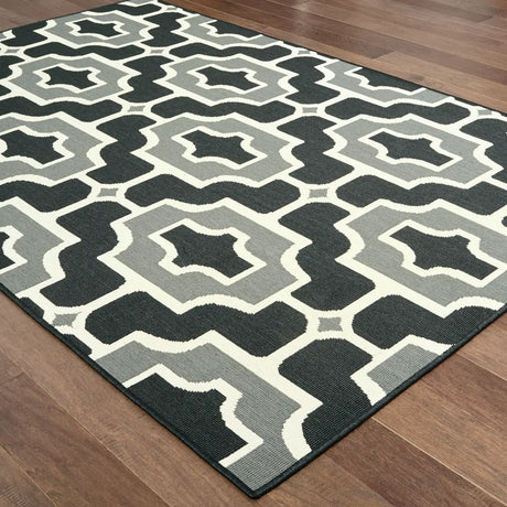 Oriental Weavers Sphinx Marina 1491Z Black / Grey Rugs - angle detail