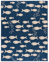 Safavieh Courtyard 10'-0" x 14'-0" Rug in Navy / Beige