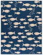 Safavieh Courtyard 10'-0" x 14'-0" Rug in Navy / Beige