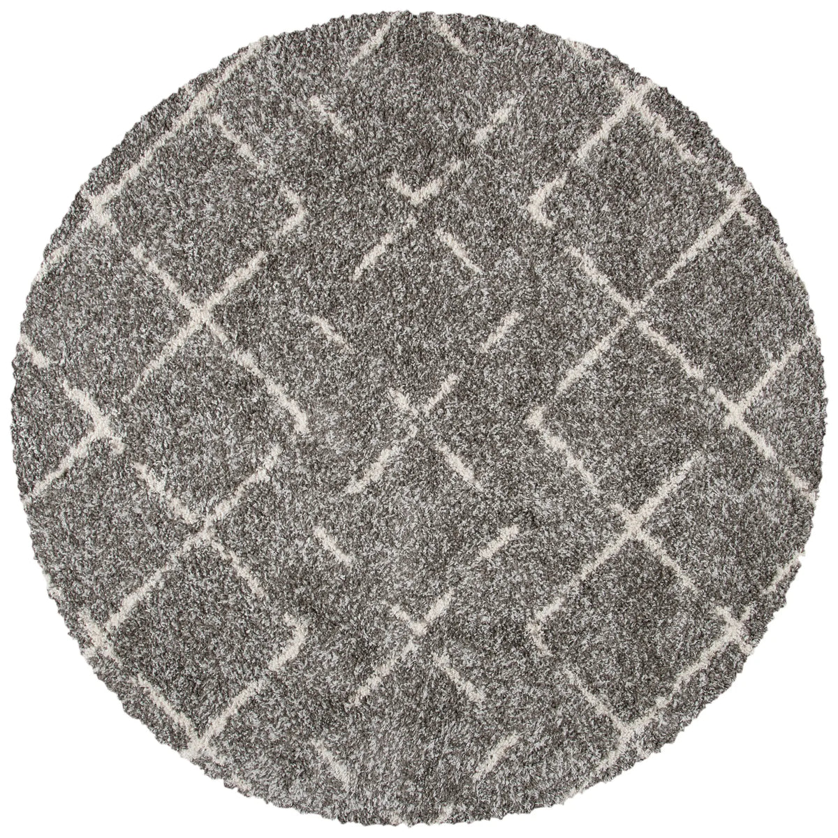 Safavieh Arizona Shag 6'-7" x 6'-7" Rug in Brown / Ivory