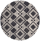 Safavieh Micro-Loop 5'-0" x 5'-0" Rug in Charcoal / Ivory