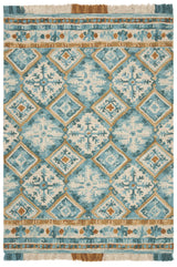 Safavieh Blossom 4'-0" x 6'-0" Rug in Ivory / Teal