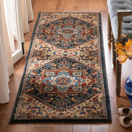 Safavieh Summit 2'-3" x 8'-0" Rug in Dark Grey / Red