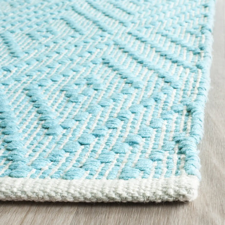 Safavieh Montauk 2'-3" x 11'-0" Rug in Turquoise / Ivory