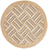 Safavieh Natural Fiber 6'-0" x 6'-0" Rug in Natural / Grey