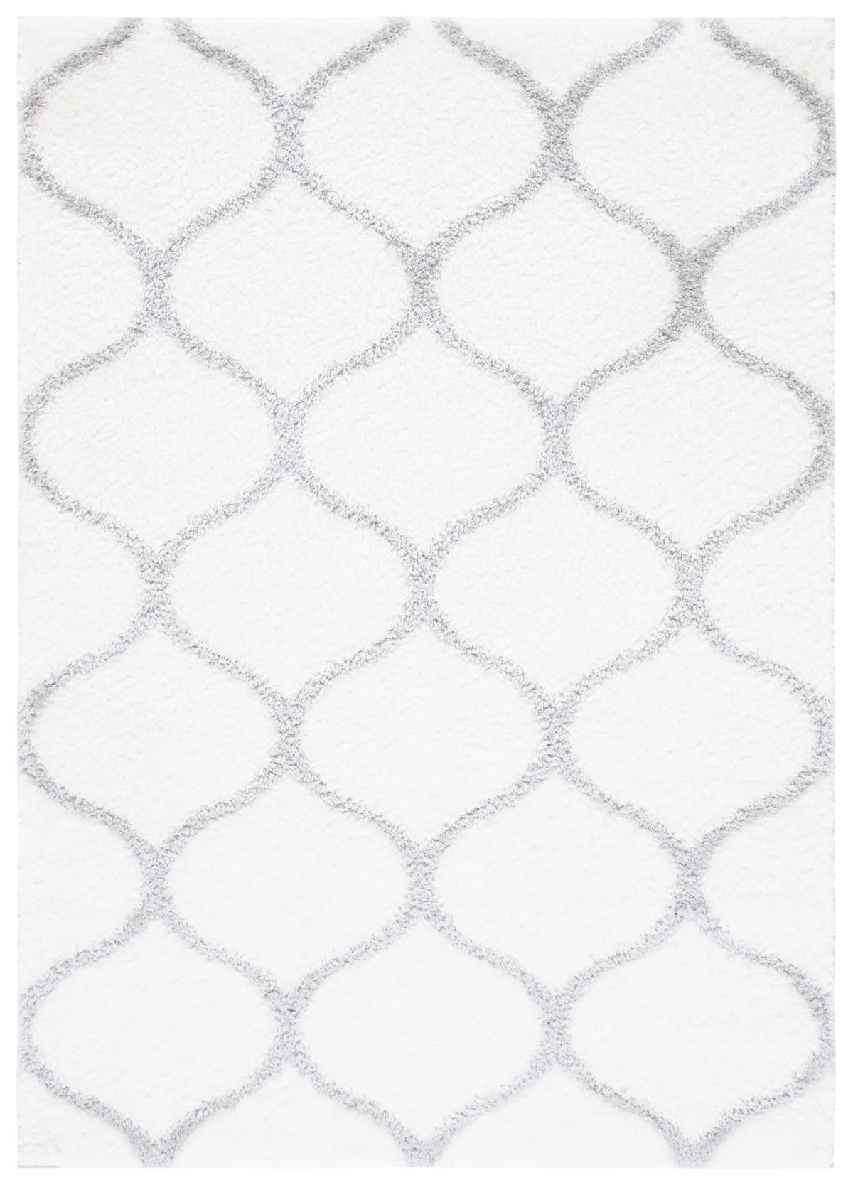 Safavieh Tahoe Shag 4'-0" x 6'-0" Rug in White / Grey