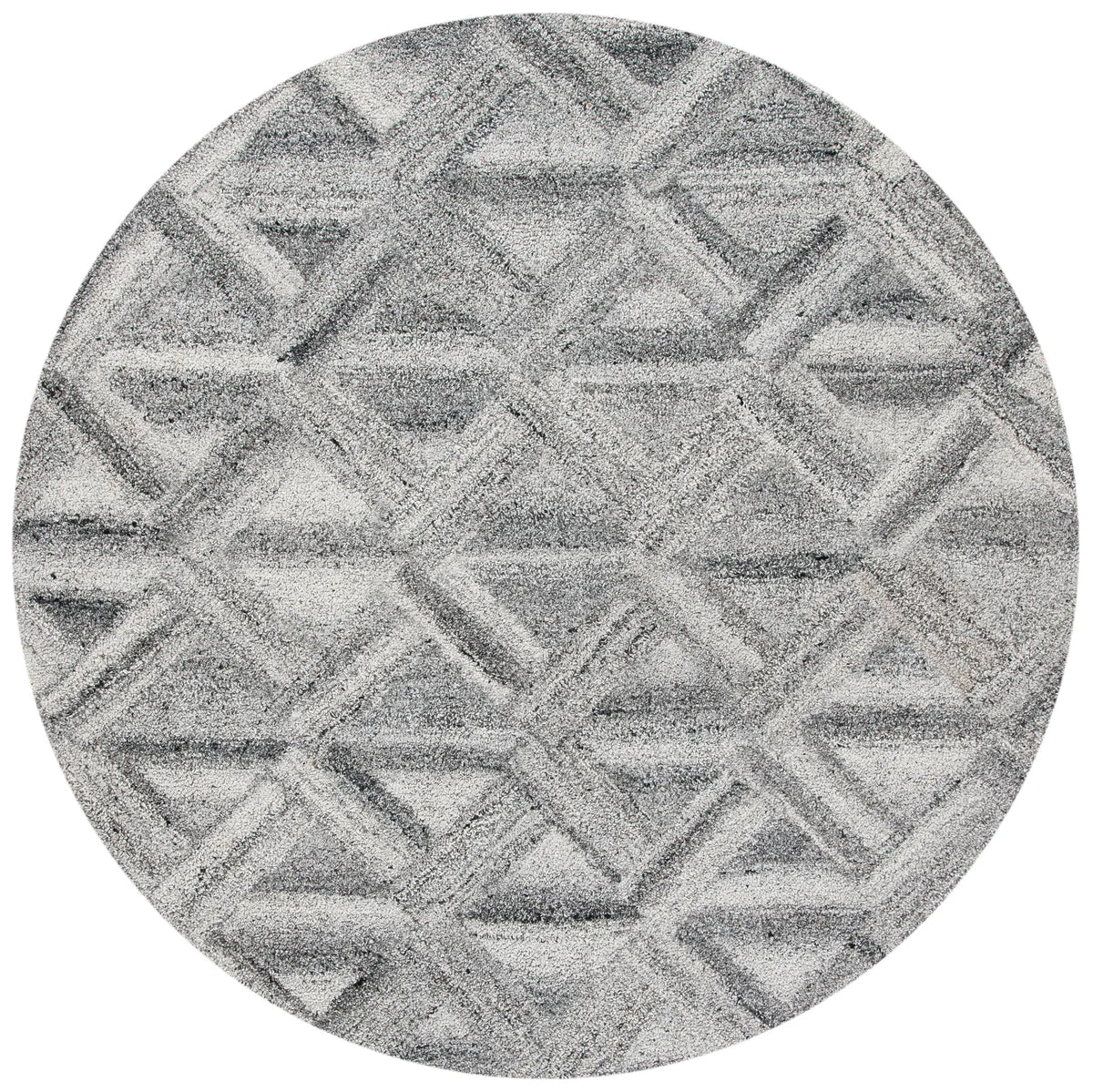 Safavieh Abstract 6'-0" x 6'-0" Rug in Grey / Black