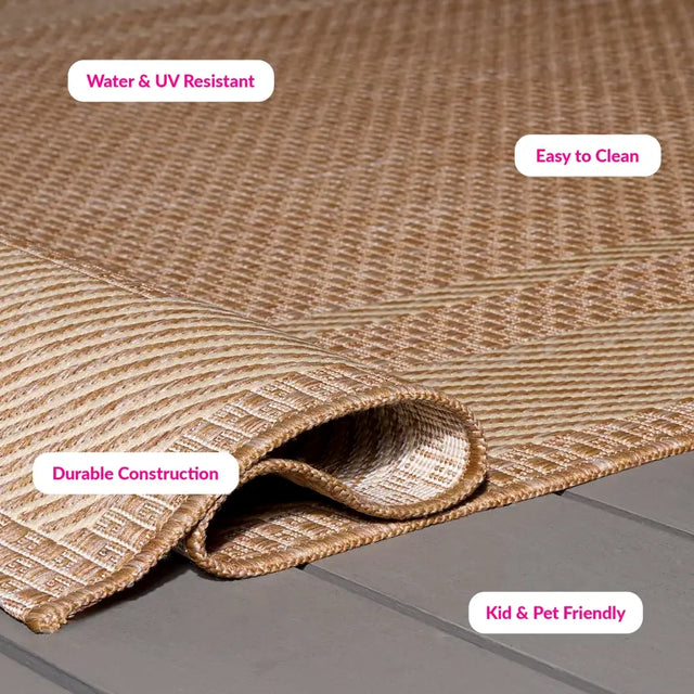 Safavieh Courtyard 5'-3" x 7'-7" Rug in Dark Beig / Beige