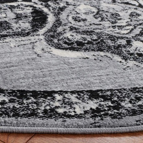 Safavieh Brentwood 6'-7" x 6'-7" Rug in Grey / Black