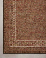 Loloi Merrick Mer-07 Cinnamon/Multi Rug - corner on wood