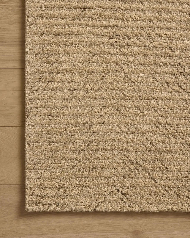 Loloi Kai KAI-01 Beige Rug - corner on wood
