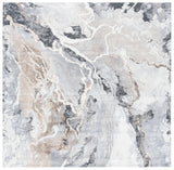 Safavieh Cyrus Shag 6'-7" x 6'-7" Rug in Grey / Beige