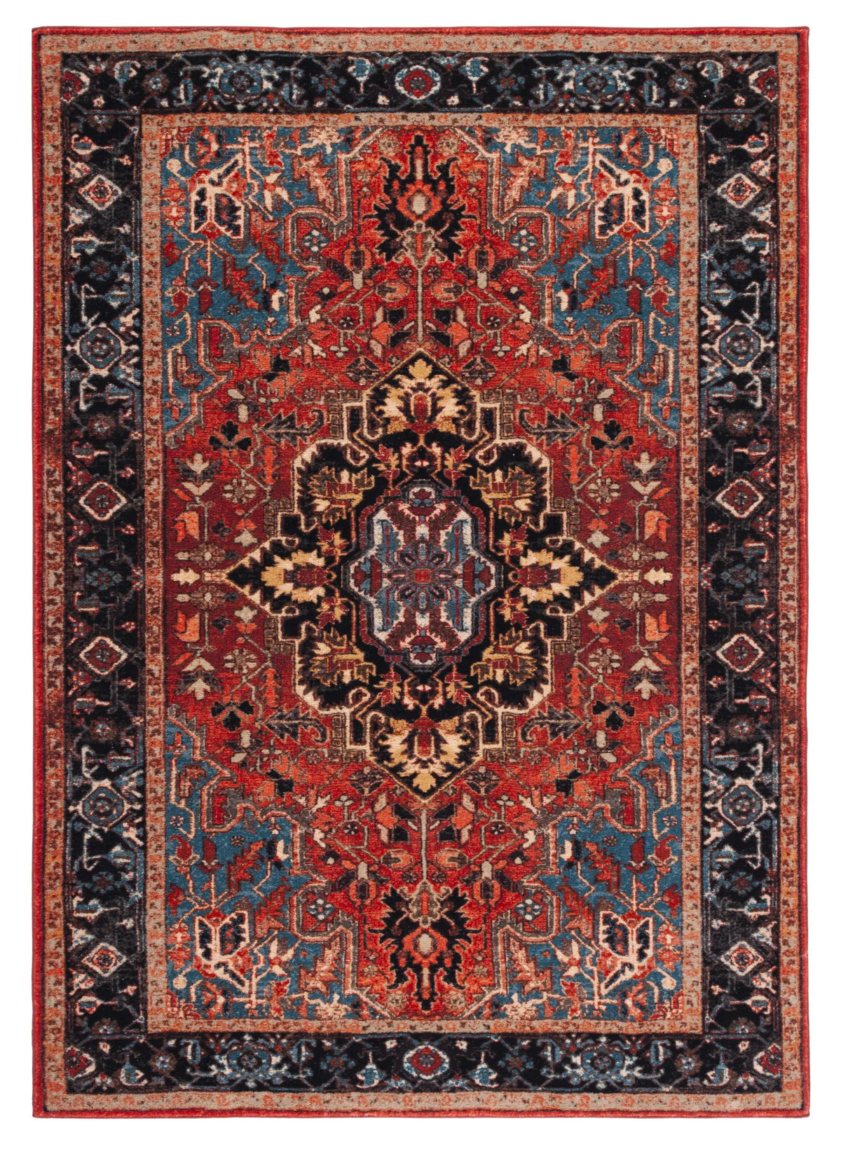 Safavieh Riviera 4'-5" x 6'-0" Rug in Red / Blue