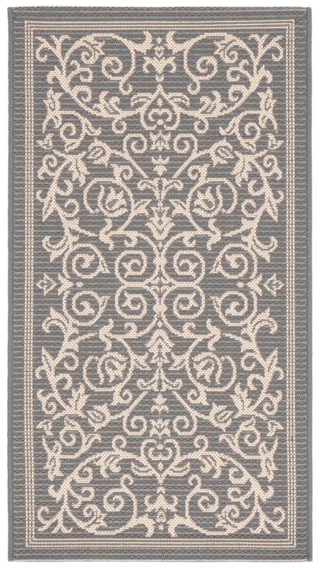 Safavieh Courtyard 2'-0" x 3'-7" Rug in Grey / Natural