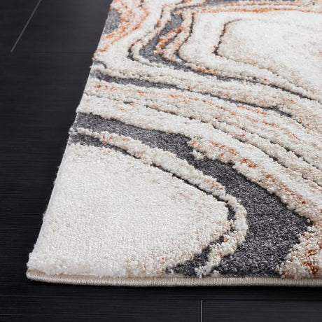 Safavieh Cyrus Shag 4'-5" x 6'-5" Rug in Beige / Rust