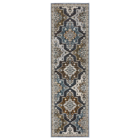 Oriental Weavers Sphinx Ellington Ell07 Blue/ Rust Rug - runner