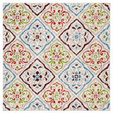 Safavieh Sagamore 6'-7" x 6'-7" Rug in Light Grey / Terracotta