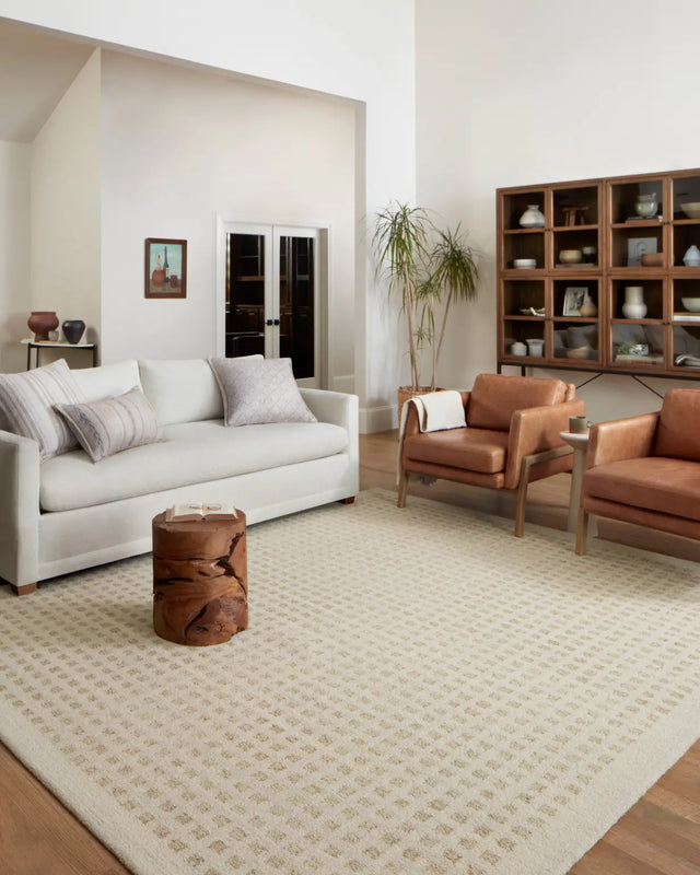 Chris Loves Julia x Loloi Polly POL-01 Ivory / Natural Rug - room scene 1