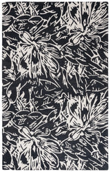 Safavieh Jardin 4'-0" x 6'-0" Rug in Black / Ivory