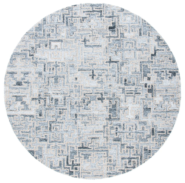 Safavieh Abstract 6'-0" x 6'-0" Rug in Ivory / Black