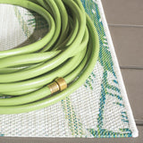 Safavieh Courtyard 4'-0" x 5'-7" Rug in Ivory / Green