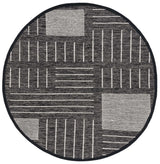 Safavieh Kilim 6'-0" x 6'-0" Rug in Black / Ivory