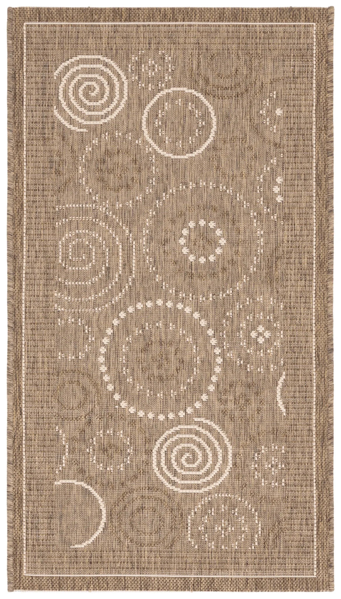 Safavieh Courtyard 2'-0" x 3'-7" Rug in Brown / Natural
