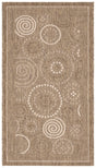 Safavieh Courtyard 2'-0" x 3'-7" Rug in Brown / Natural