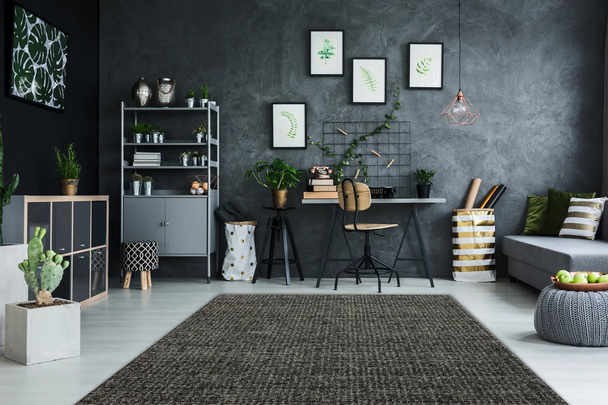 Dynamic Rugs Mehari 23160 Dark Grey / Ivory Rugs - Room