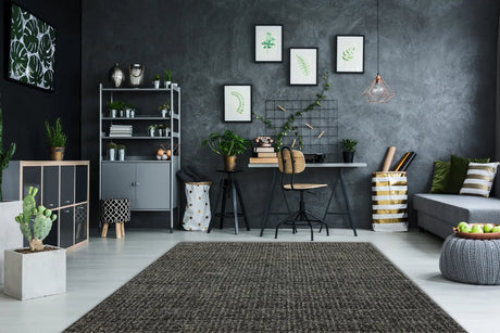 Dynamic Rugs Mehari 23160 Dark Grey / Ivory Rugs - Room
