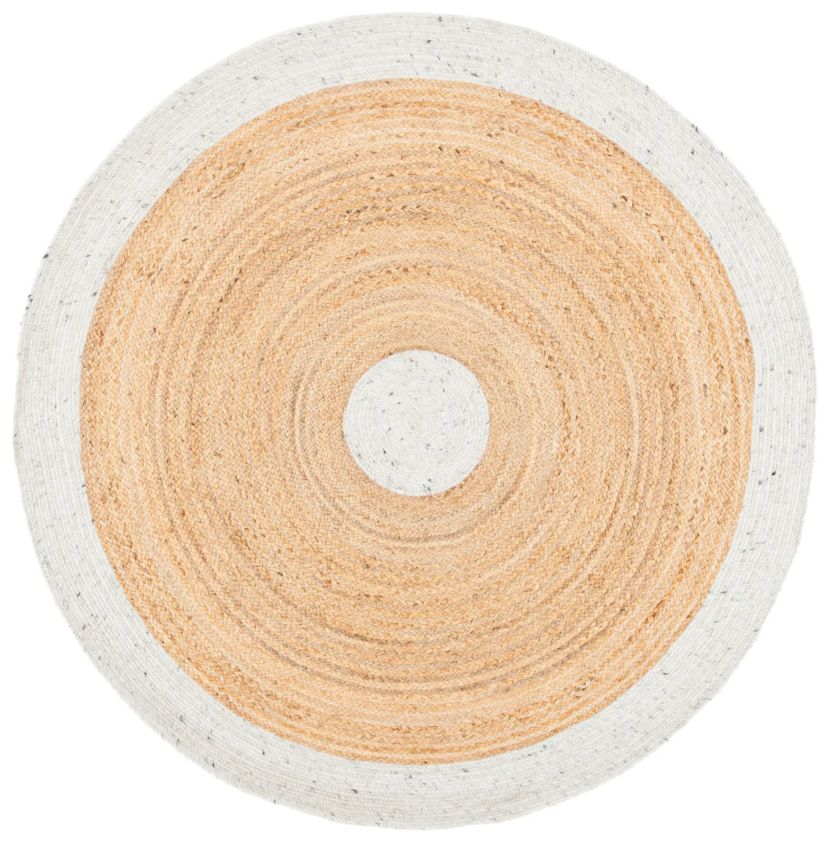 Safavieh Braided 5'-0" x 5'-0" Rug in Light Grey / Natural