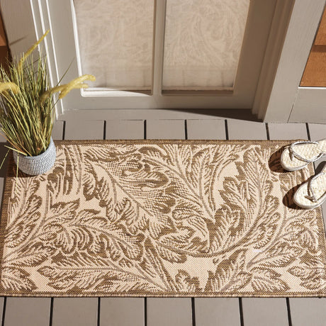 Safavieh Courtyard 2'-0" x 3'-7" Rug in Natural / Brown