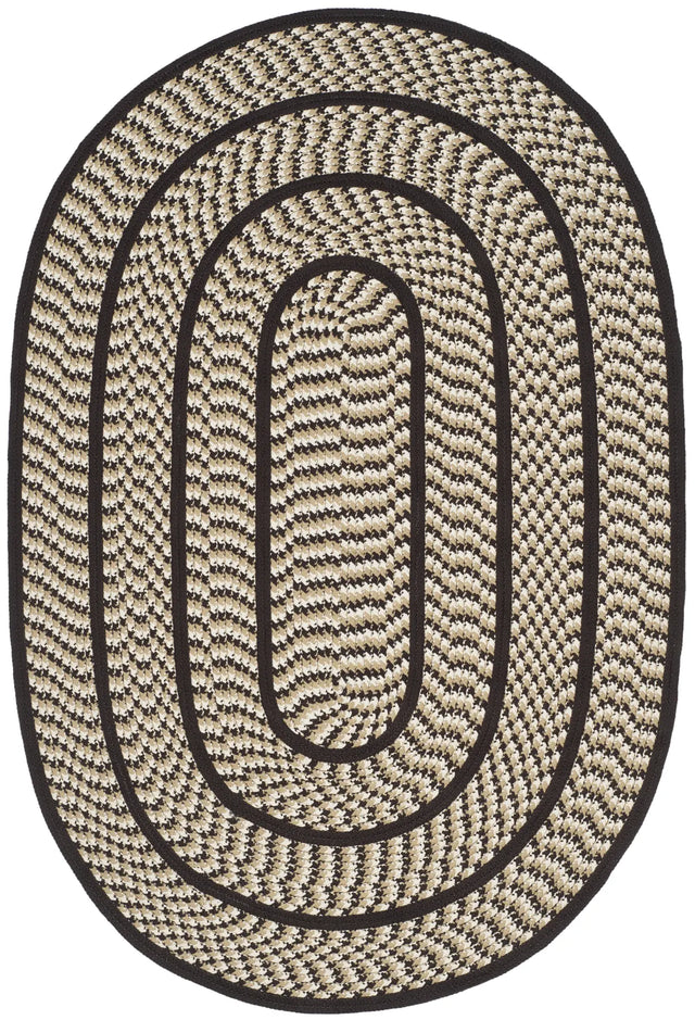 Safavieh Braided 3'-0" x 5'-0" Rug in Ivory / Dark Brown