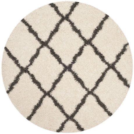 Safavieh Sgd-Dallas Shag 6'-0" x 6'-0" Rug in Ivory / Dark Grey