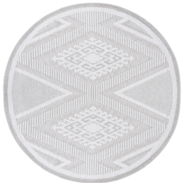 Safavieh Global 600 6'-7" x 6'-7" Rug in Grey / Ivory