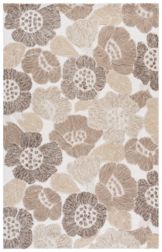Safavieh Jardin 4'-0" x 6'-0" Rug in Grey / Ivory