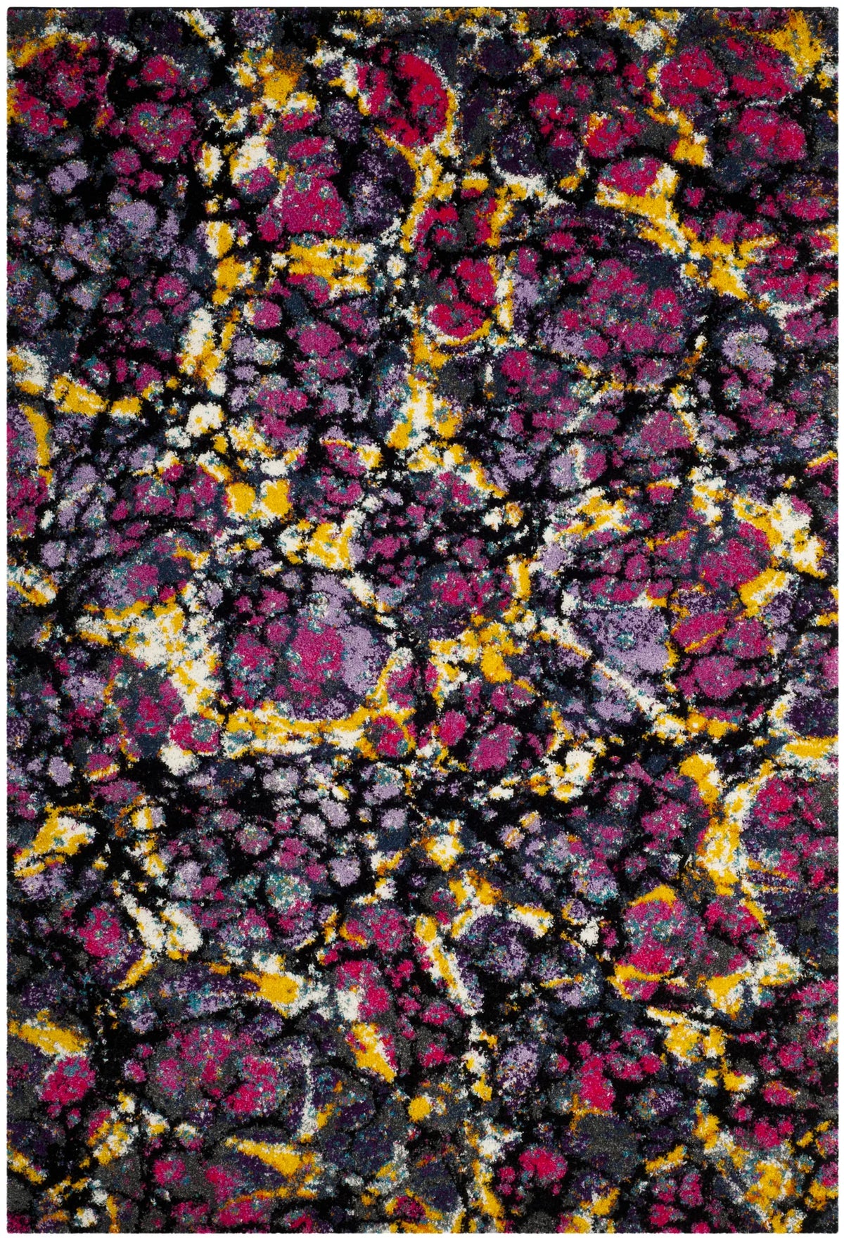 Safavieh Fiesta Shag 4'-0" x 6'-0" Rug in Lavander / Multi