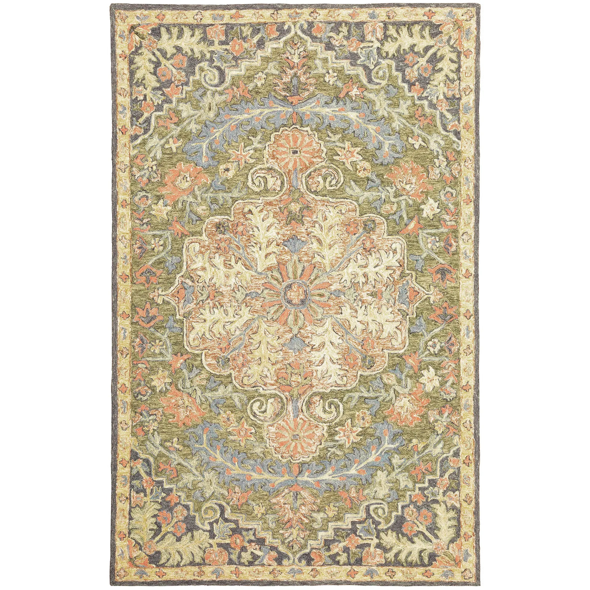 Oriental Weavers Sphinx Alfresco 28401 Blue / Green Rugs - main flat