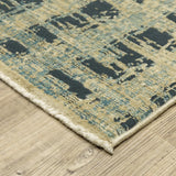 Oriental Weavers Sphinx Reed Re07B Beige/ Blue Rug - corner detail