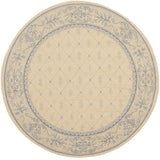 Safavieh Courtyard 5'-3" x 5'-3" Rug in Natural / Blue