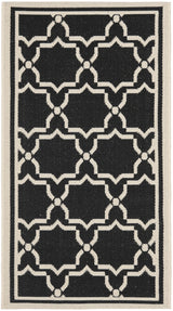 Safavieh Courtyard 2'-0" x 3'-7" Rug in Black / Beige