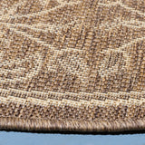 Safavieh Courtyard 6'-7" x 6'-7" Rug in Brown / Natural