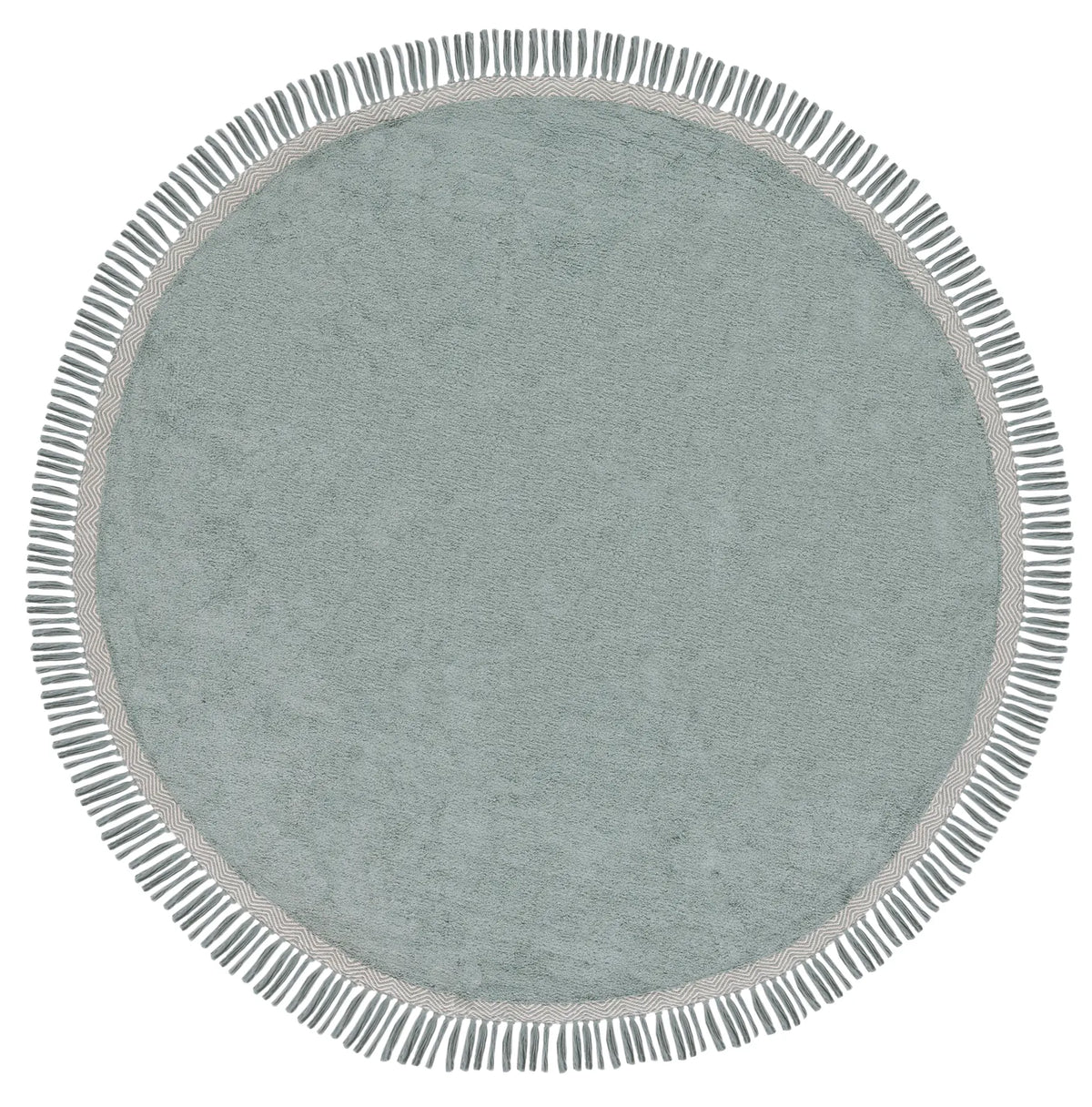 Safavieh Easy Care 6'-0" x 6'-0" Rug in Teal / Ivory