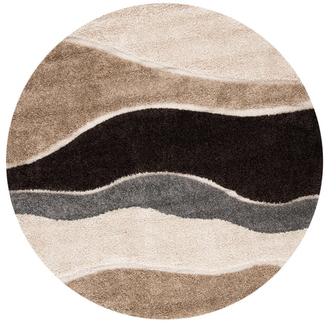 Safavieh Florida Shag 6'-7" x 6'-7" Rug in Ivory / Grey