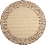 Safavieh Courtyard 5'-3" x 5'-3" Rug in Natural / Brown