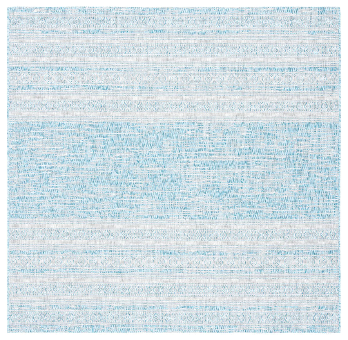Safavieh Courtyard 6'-7" x 6'-7" Rug in Aqua / Grey