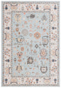 Safavieh Phoenix 500 4'-5" x 6'-5" Rug in Light Blue / Ivory Grey