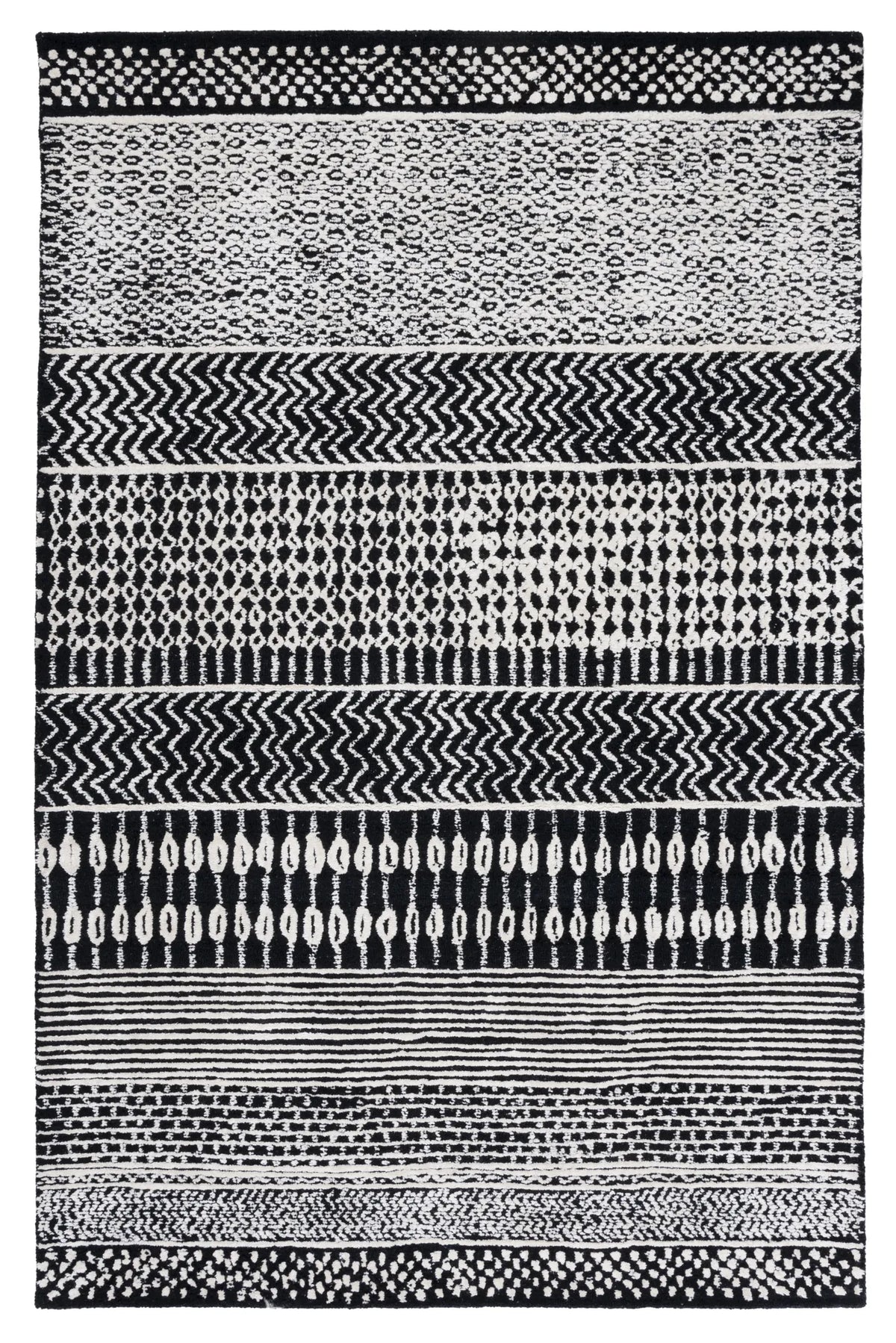 Safavieh Glamour 4'-0" x 6'-0" Rug in Black / Ivory