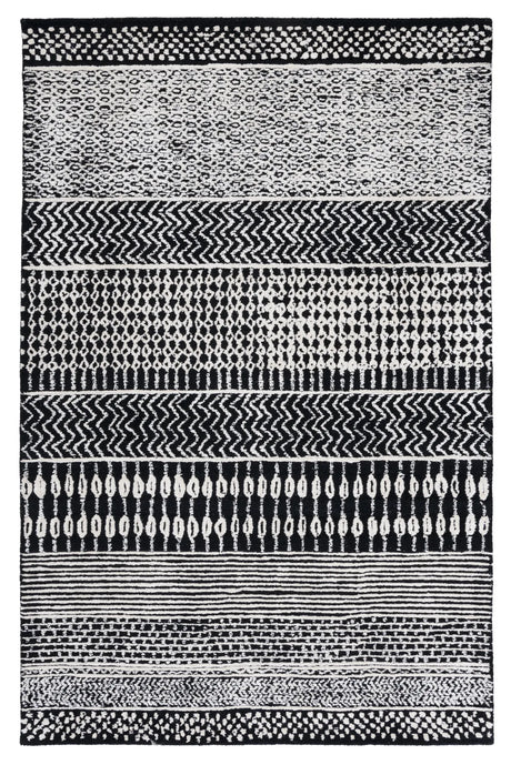 Safavieh Glamour 4'-0" x 6'-0" Rug in Black / Ivory
