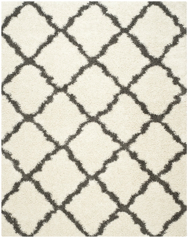 Safavieh Sgd-Dallas Shag 10'-0" x 14'-0" Rug in Ivory / Dark Grey